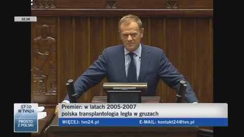 Tusk chwalił minister za dobre decyzje (TVN24)