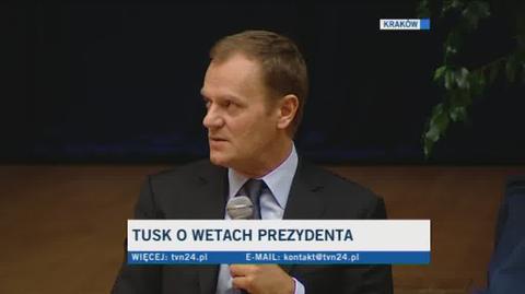 Tusk: Nie zakładam, że prezydent będzie wetował "zaciekle"/TVN24