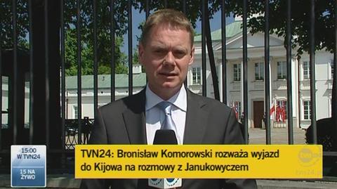 TVN24: możliwy wyjazd Komorowskiego na Ukrainę