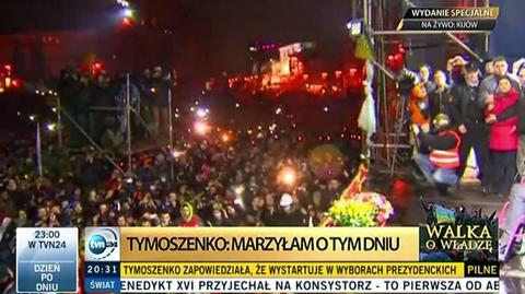 Tymoszenko przemawia na Majdanie