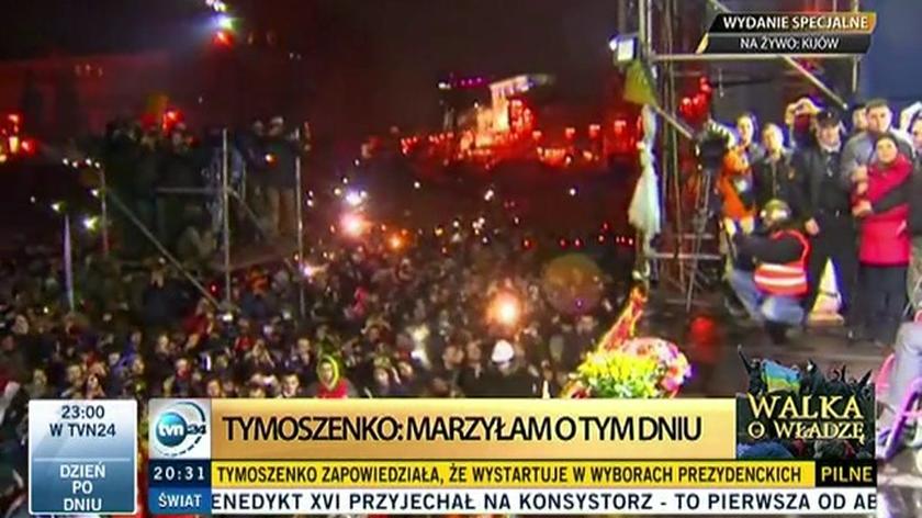 Tymoszenko przemawia na Majdanie