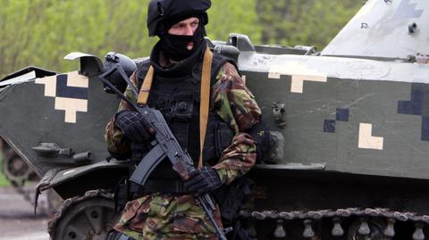 Ukraińcy nacierają pod Słowiańskiem. W Gorłówce panują "zielone ludziki"