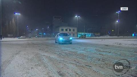 Ulice Łodzi pod śniegiem