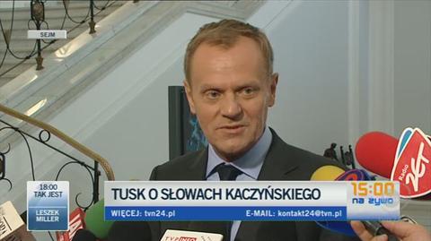 "Uspokoiłem panią minister Muchę"  mówi Donald Tusk