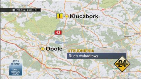 Utrudnienia w woj. podlaskim (Drogowskaz 24)