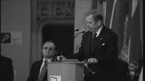 Vaclav Havel o inspiracji "Solidarnością" (TVN24)