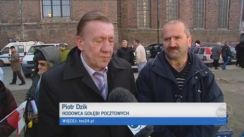 W Gdańsku wypuszczono gołębie (TVN24)