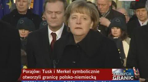 W Porajowie przemawiała kanclerz Niemiec Angela Merkel