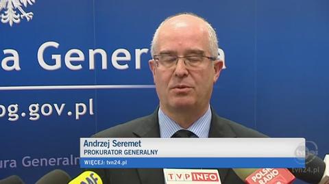 "Warszawski proces na razie stoi w miejscu", informuje Seremet. (TVN24)