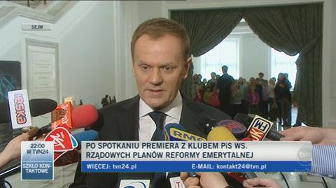 Według premiera spotkanie z PiS było merytoryczne (TVN24)