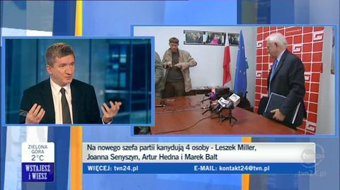 Wicemarszałek Sejmu ocenił kandydaturę Millera (TVN24)