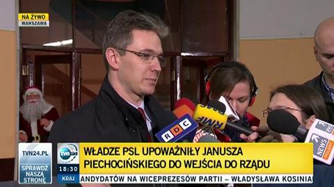 Władze PSL upoważniły Piechocińskiego do wejścia do rządu