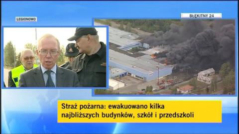 Wojewoda Mazowiecki - Jacek Kozłowski - o akcji strażaków (TVN24)