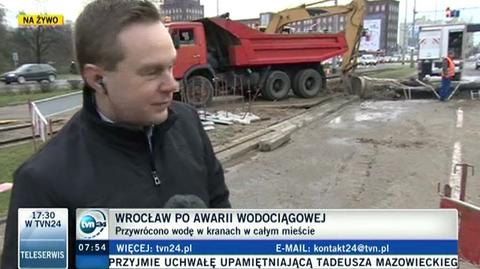 Wrocław sparaliżowany po awarii wodociągu