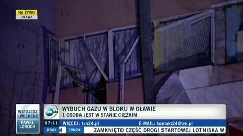 Wybuchł gaz w bloku w Oławie