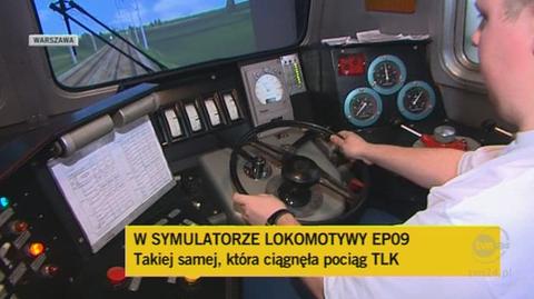 Wykonano także symulację lokomotywy EP09, która ciągnęła pociąg TLK (TVN24)