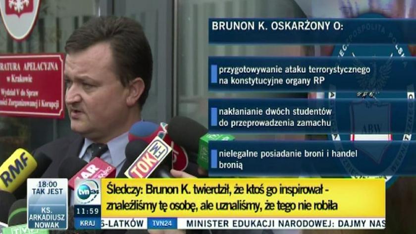 "Wypowiadał się pozytywnie na temat działalności Andersa Breivika"