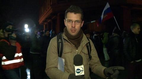 Wysłannik TVN24 wśród prorosyjskich demonstrantów w Symferopolu
