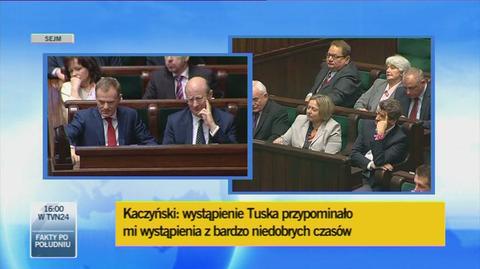 Wystąpienie Jarosława Kaczyńskiego w Sejmie. Mocne oskarżenia pod adresem Donalda Tuska