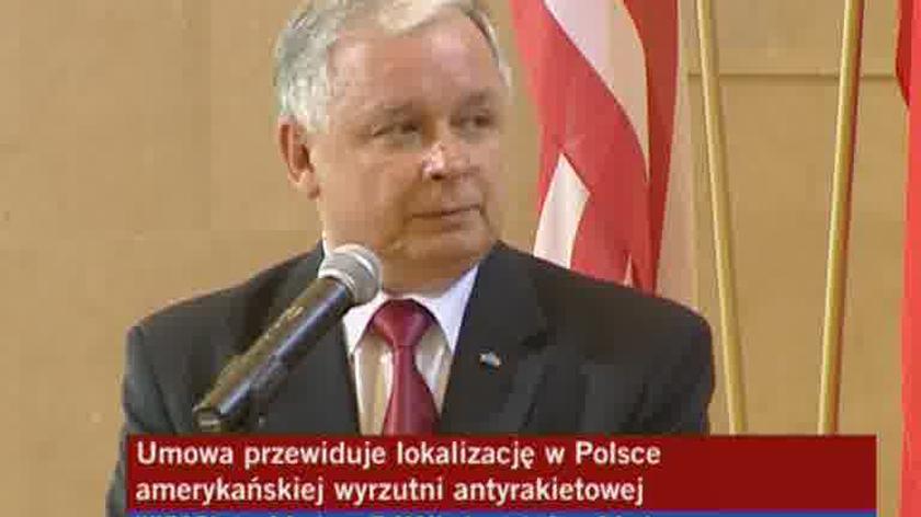 Wystąpienie prezydenta Lecha Kaczyńskiego (TVN24)