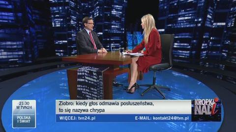 Zbigniew Ziobro o "chrypce" (TVN24)