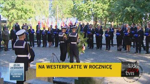 Złożenie wieńca i zniczy na Westerplatte