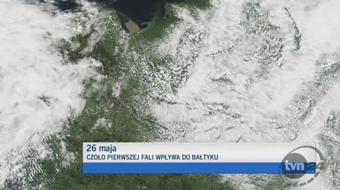Zobacz niebo nad Polską w czasie powodzi /NASA/GSFC, MODIS Rapid Response/tvn24.pl
