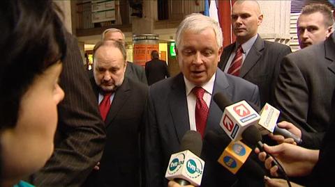 Związkowcy z "Solidarności" nie mają przychylności prezydenta Lecha Kaczyńskiego (TVN24)
