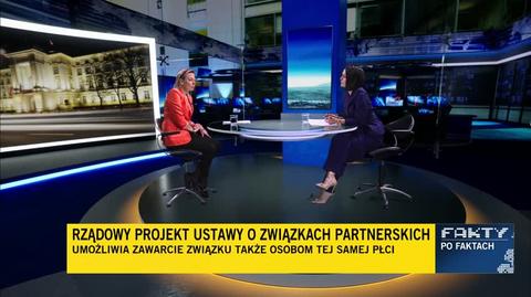 Porowska o związkach partnerskich: ludzie na to najzwyczajniej w świecie zasługują