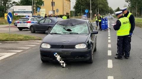 Wypadek na przejściu dla pieszych w Pile