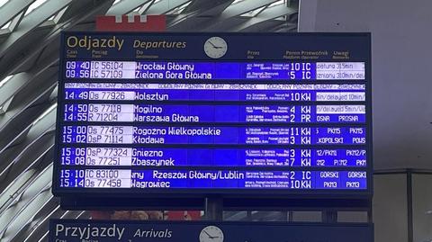 Poznań Główny. Ponad 300 minut opóźnienia pociągów przez awarię w Mogilnie