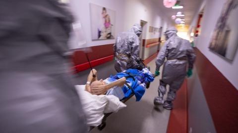 Kalisz: ewakuacja pacjentów Salusa do szpitala w Wolicy