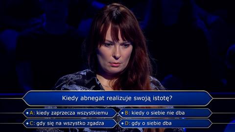 Kiedy abnegat realizuje swoją istotę? Pytanie w "Milionerach" za pięć tysięcy złotych