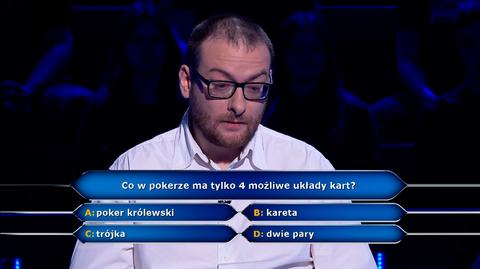 "Milionerzy". Co w pokerze ma tylko cztery możliwe układy kart?