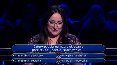 Pytanie w "Milionerach" za 10 tysięcy złotych o popularne wzory układania parkietu