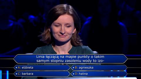 Linia łącząca na mapie punkty o takim samym stopniu zasolenia wody to izo-... ?