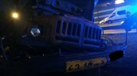 GDDKiA przekazała zdjęcia z wypadku wojskowej ciężarówki