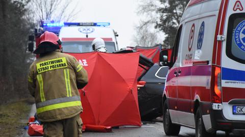 Tragiczny wypadek w Borucinie. Nie żyją dwie osoby, trzecia w szpitalu