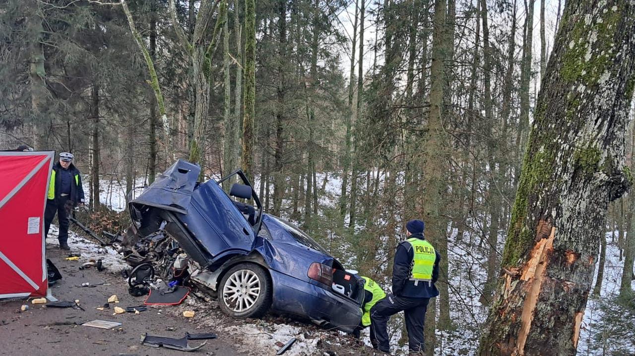 Stracił panowanie nad autem i uderzył w drzewo. Nie żyje