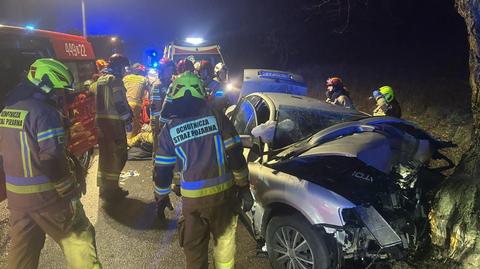 Śmiertelny wypadek na Kaszubach. Jedna osoba nie żyje, dwie poważnie ranne