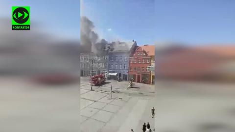 Pożar wybuchł w kamienicy w Ostrowie Wielkopolskim 