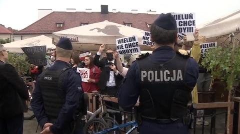 Protesty części mieszkańców Wielunia