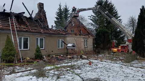 Dwie rodziny straciły dach nad głową w pożarze w Mysłakach