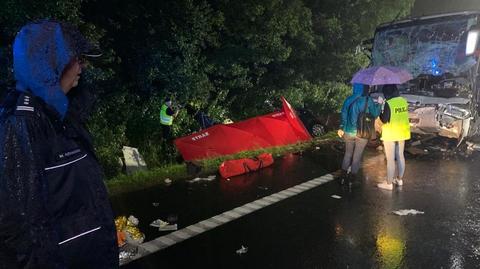 Wizualizacja wypadku, do którego doszło w miejscowości Kleszczów w województwie śląskim