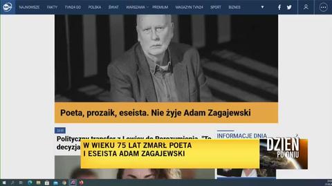 Adam Zagajewski passed away aged 75