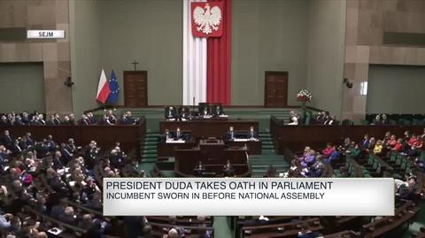 President Andrzej Duda takes oath in the parliament
