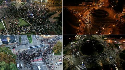 Major roundabout in Warsaw blocked by protesters