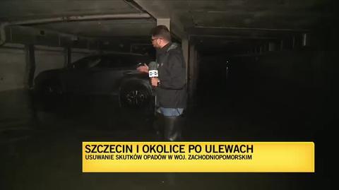 Flooded garage in Szczecin