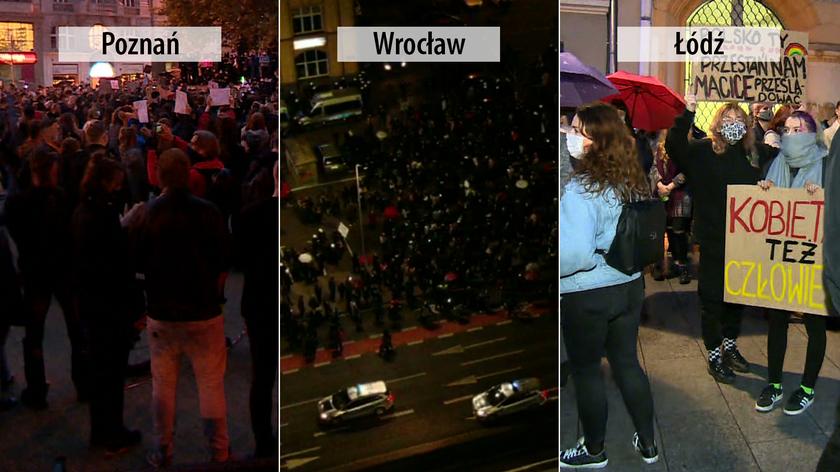 Protests in Polish cities