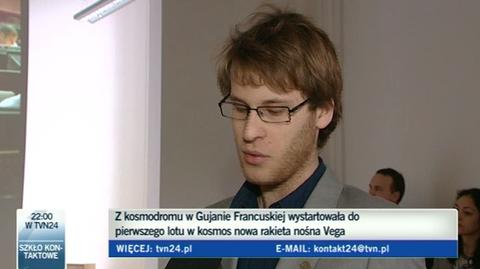 Adam Okniński o PW-Sat (TVN24)